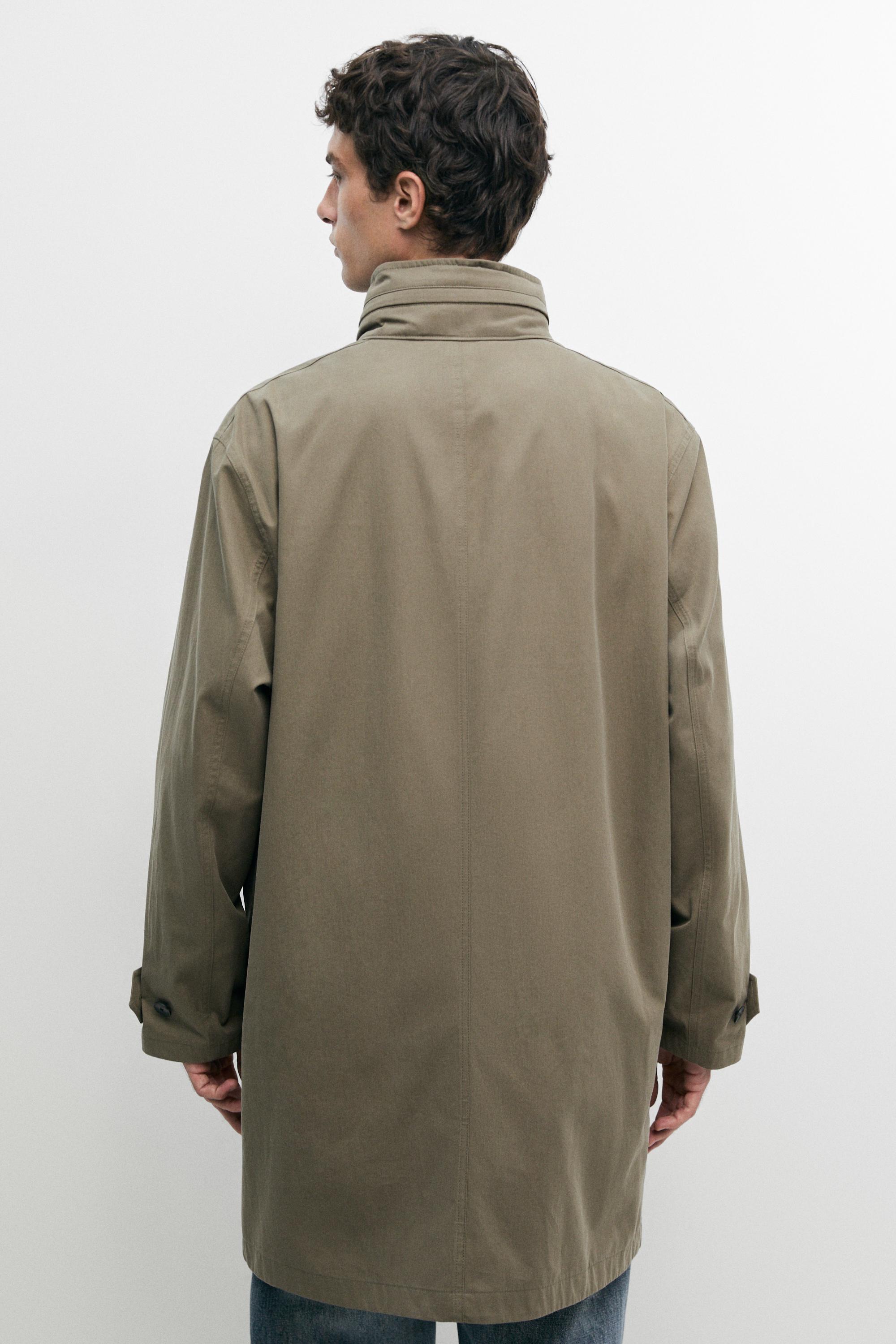 Parka longue col montant 100% coton